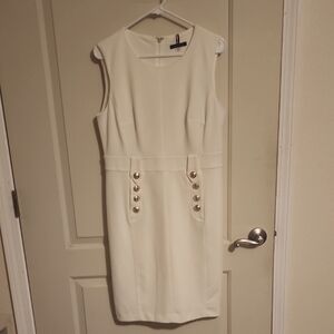 Tommy Hilfiger White Sleeveless Midi Dress